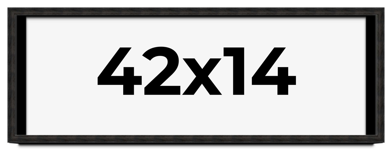 42x14 Shadow Box Black Rustic Barnwood Display Frame | 1.125 Inch Deep | 0.875 gallery