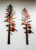 Two Pine Trees Metal Wall Art Decor 10" & 12" gallery