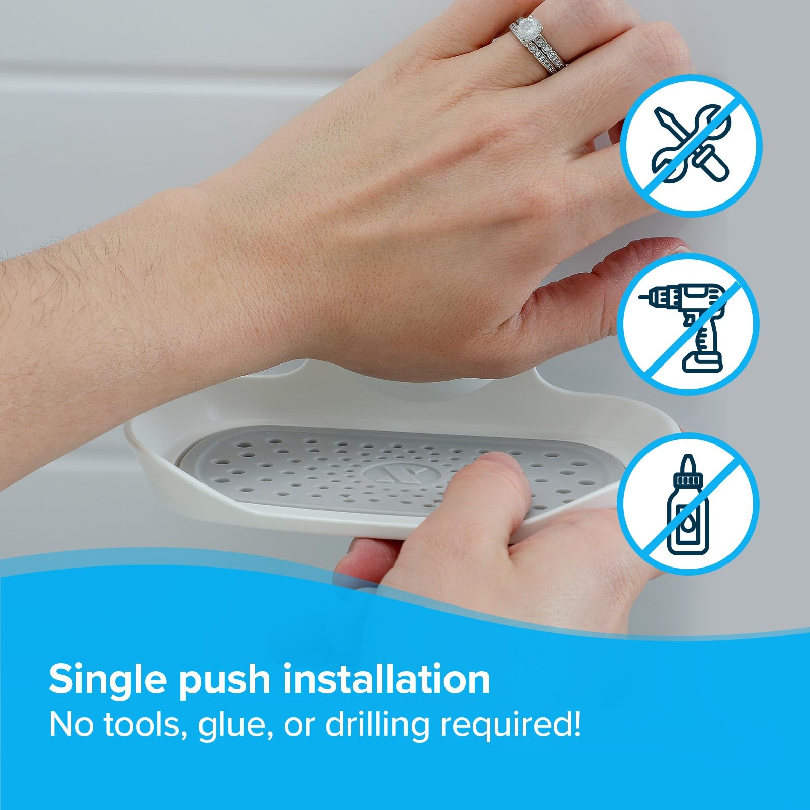 SlipX Solutions Strong Hold Soap Saver, Suction Cup Soap Holder, Must Have gallery