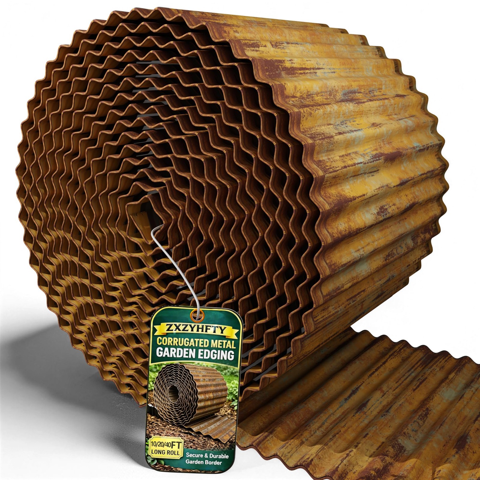 Zxzyhfty Corrugated Metal Garden Edging 640Ft Rusted Landscape Border For Lawn gallery