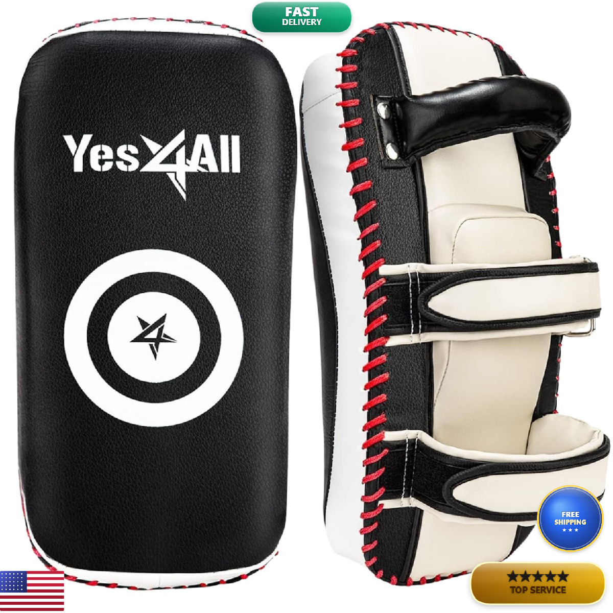 Yes4All Thick Boxing Strike Curved Thai Pad Mma Strike Kick Shield Coaching gallery
