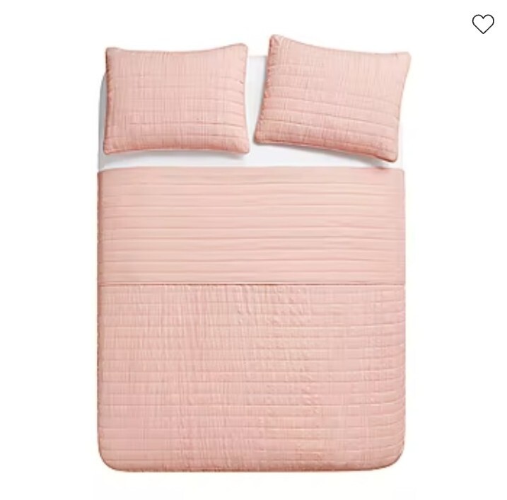 Swift Home Lighweight Oversized Crinkle Quilted Bedspread King/ Cal Kiing Coral gallery