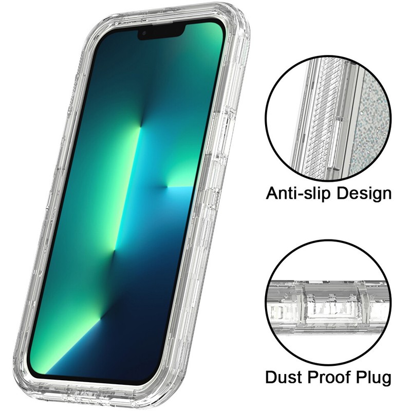 Shockproof Liquid Glitter Defender Case For iPhone 16 15 14 Pro Max 13 12 11 XS gallery