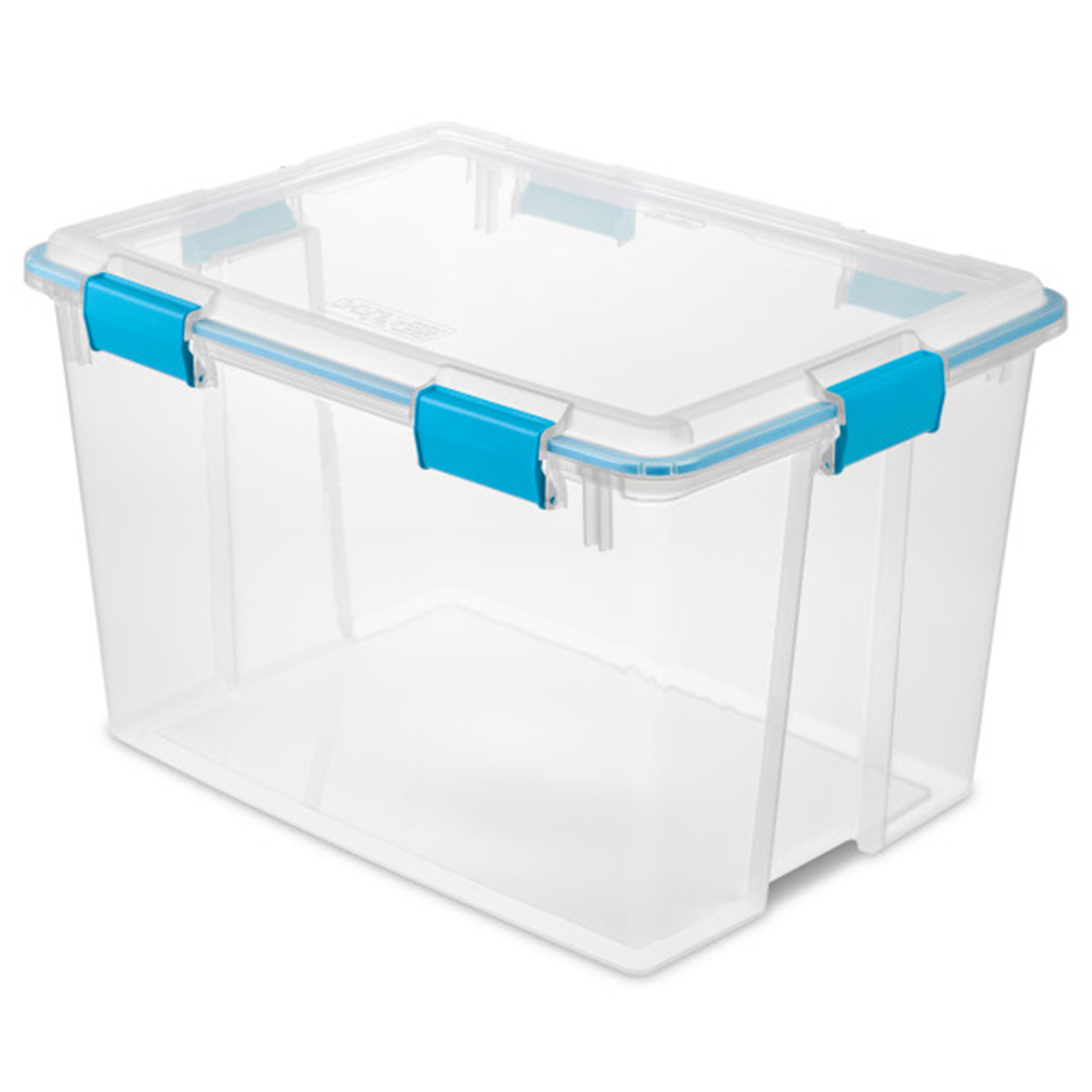 Sterilite 80-Qt Clear Plastic Stackable Storage Bin w/ Gasket Latch Lid, 8 Pack gallery