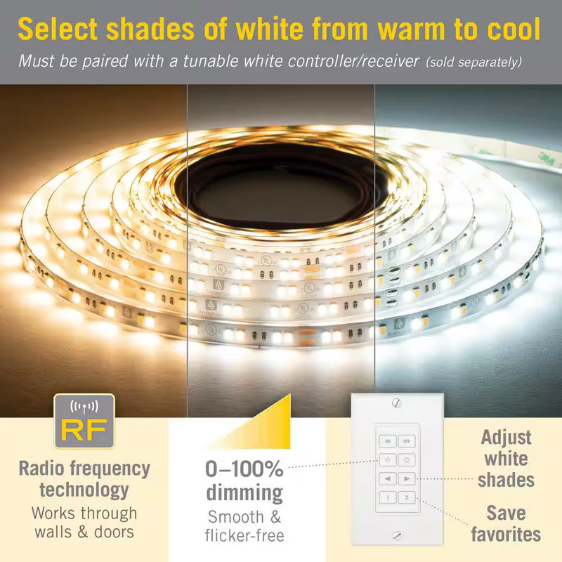 Wireless White Light Dimmer Switch for CCT Tunable White LED Lights gallery