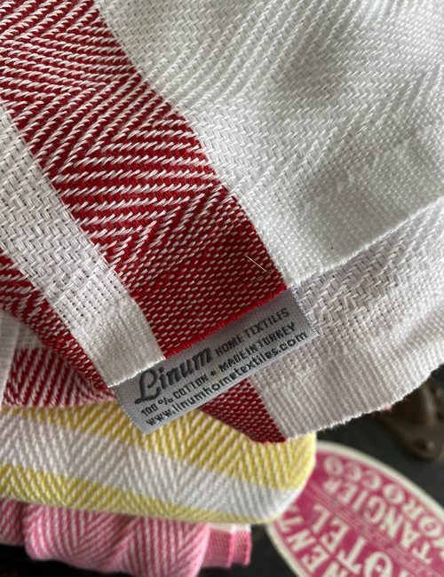 Linum Home Textiles Yellow Herringbone Stripe Pestemal Beach Pool Towel New Bath gallery