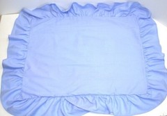 (1) Ruffled Pillow Sham ~ Medium Blue ~ Standard 20 x 26 w/ 5″ Ruffle **NEW**