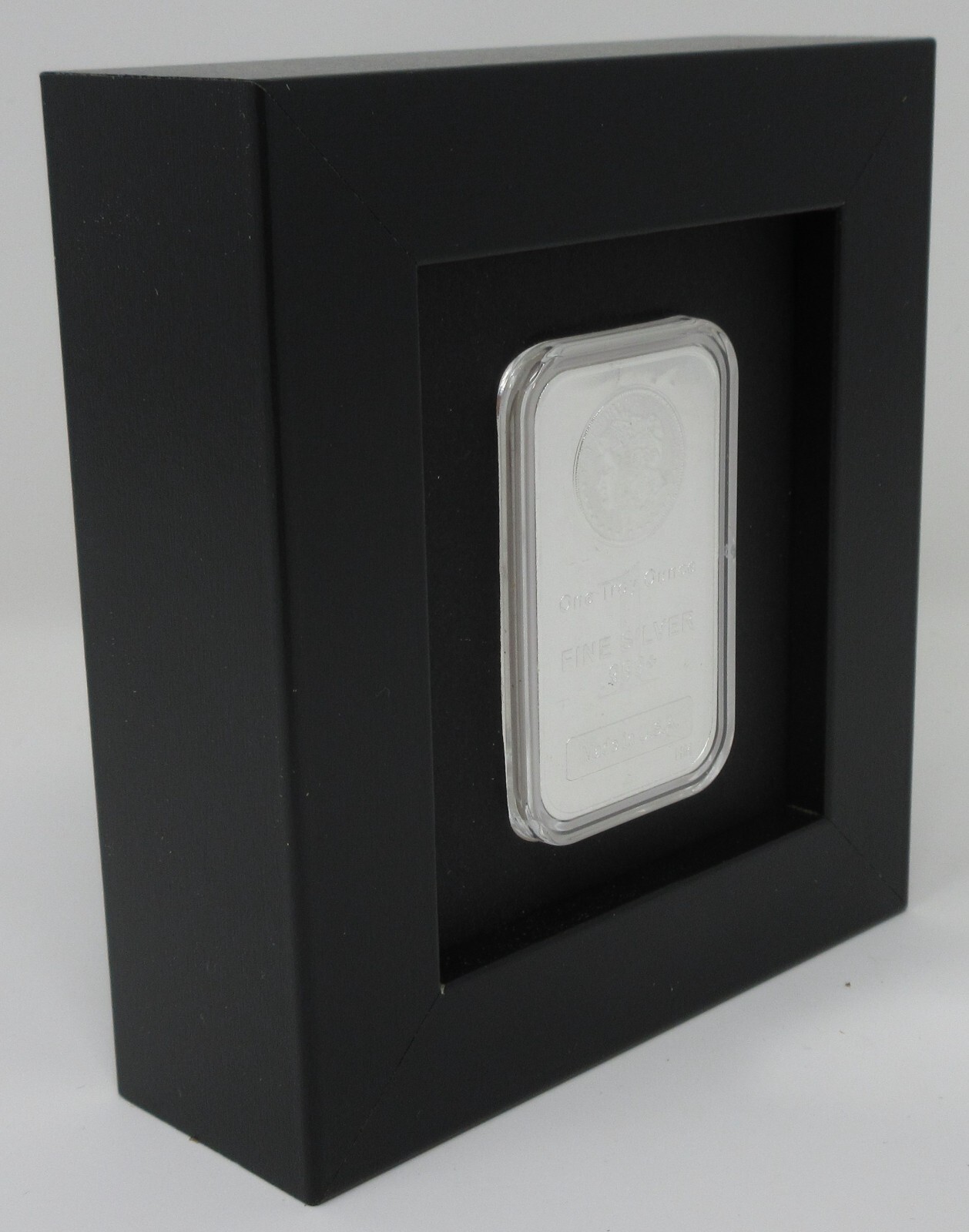 1 OUNCE SILVER BAR (NOT INCLUDED) SMALL DISPLAY FRAME gallery