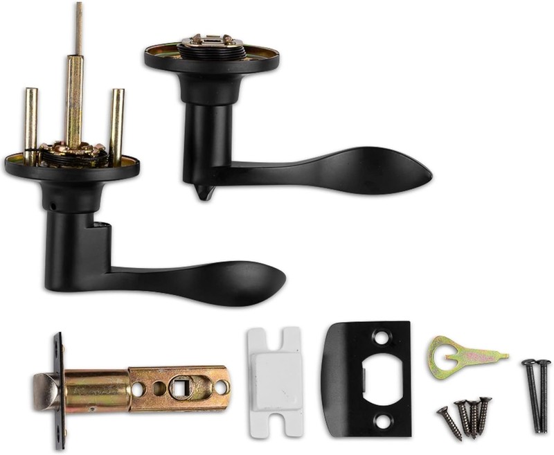 Universal Reversible Office Door Handle with Keys gallery