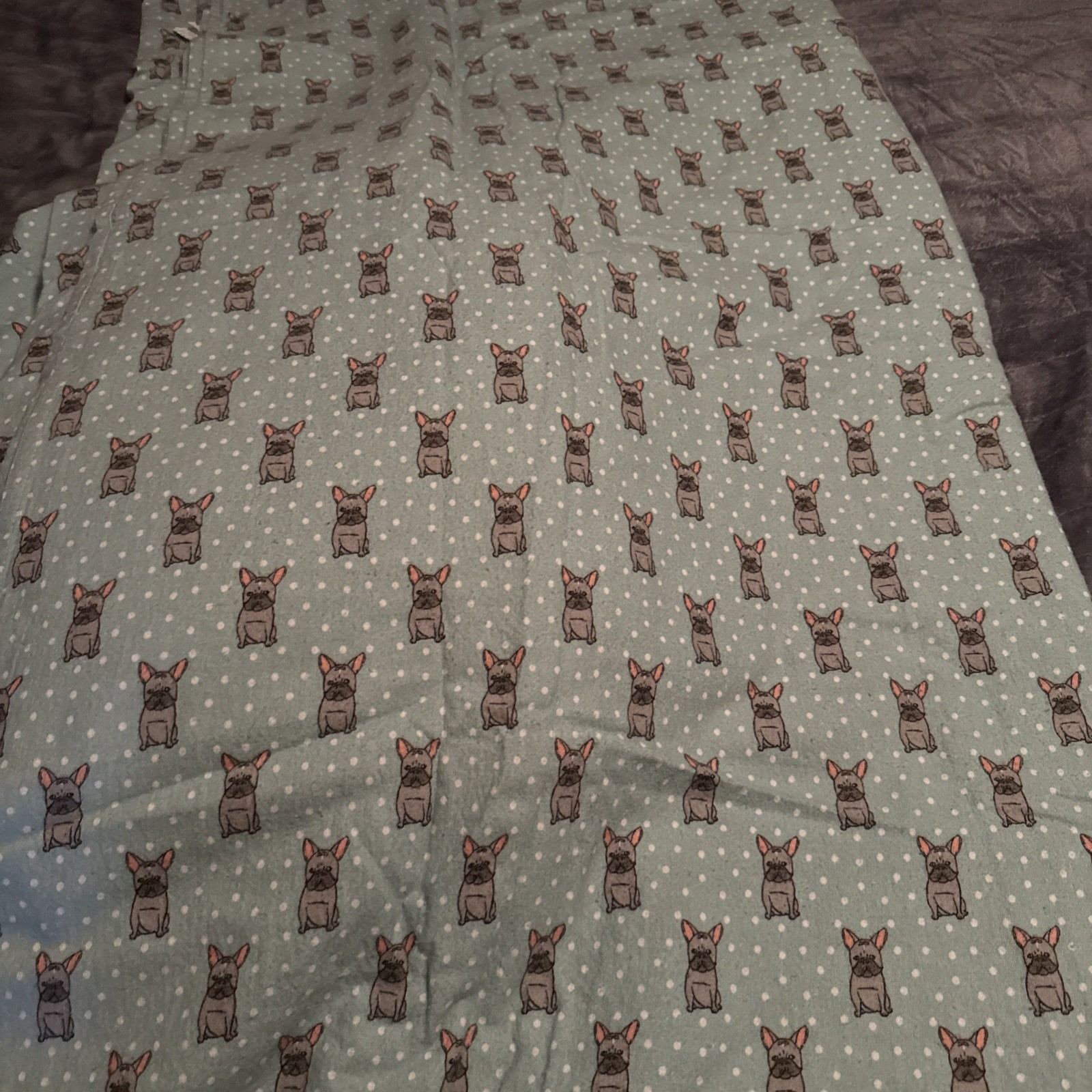 True North Sleep Philosophy 100% Cotton QueenFlannel Sheets Blue French Bulldog gallery