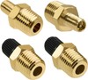 2/4 PCS Brass Air Inflator Adapter, 1/4" NPT (M) to Standard Schrader Valve (M) gallery
