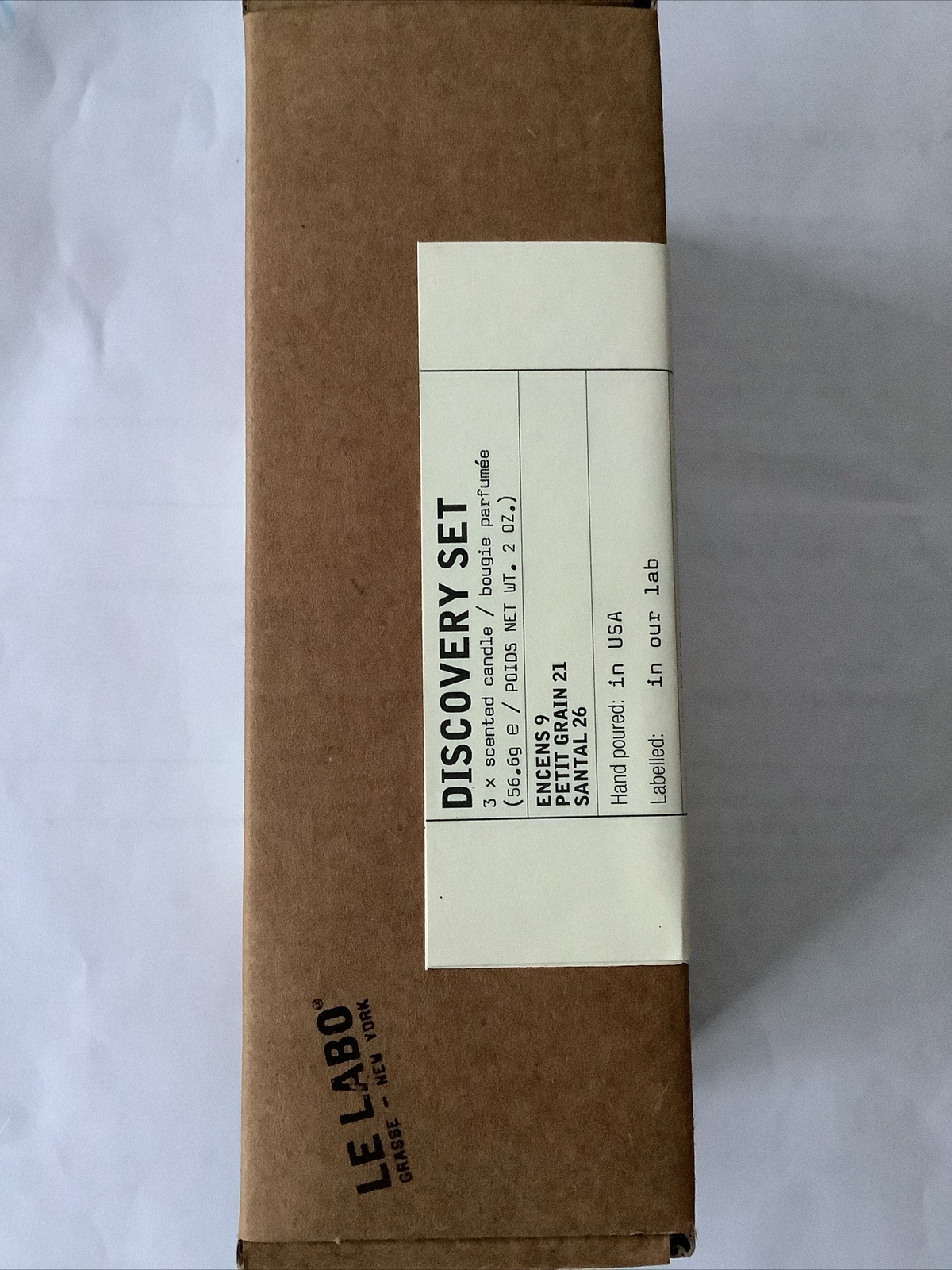 Le Labo Discovery Set 3 Candles Petit Grain 21 Santal 26 Encens 9 New In Box gallery