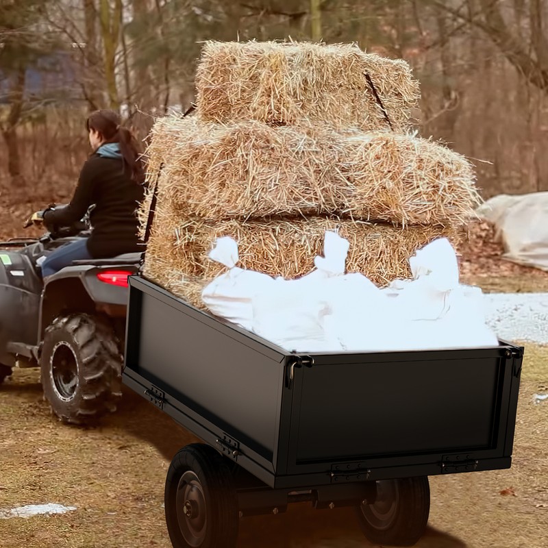 Lawn Dump Cart: Optimized for Towing Behind Lawn Tractor 500 LBS Capacity Steel gallery
