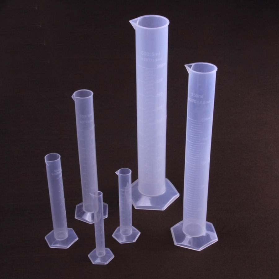 10-2000ml Plastic PP White/Blue Scale Line Mearsuring Cylinder Lab Teaching gallery