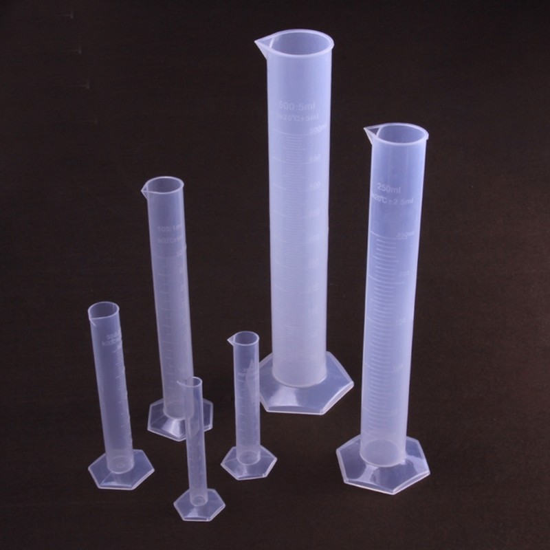 10-2000ml Plastic PP White/Blue Scale Line Mearsuring Cylinder Lab Teaching gallery