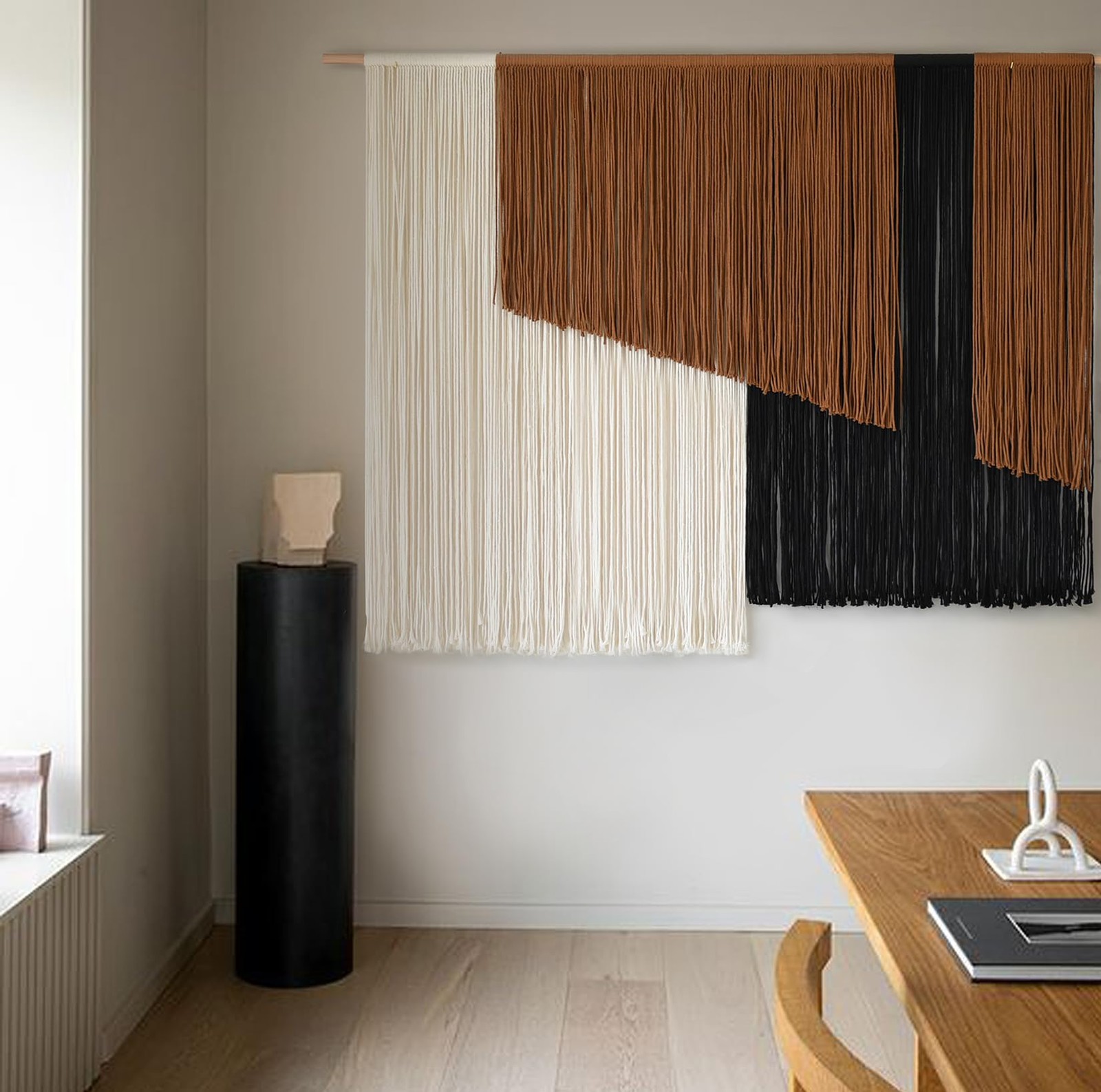 Macrame Wall Hanging Dip Dyed Fiber Macrame Wall Decor Boho Cord Living Room ... gallery