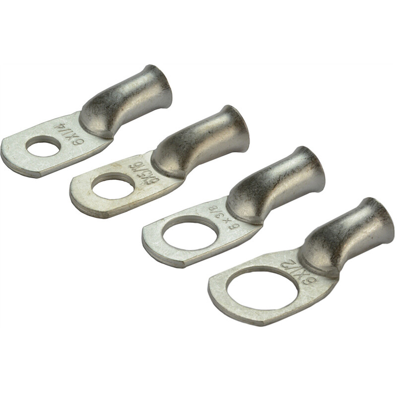 Uninsulated Copper Ring Terminal Lug Bare Battery Welding Cable Wire Connectors