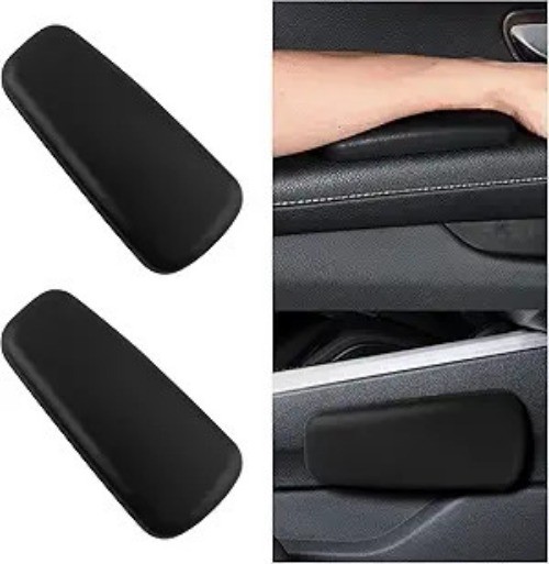 2PCS Car Arm Rest Cushion for Elbow, Soft Leather Car Door Armrest Pad with One-
