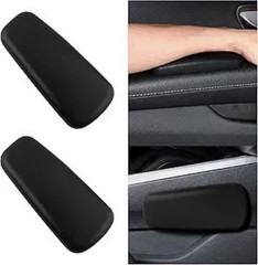 2PCS Car Arm Rest Cushion for Elbow, Soft Leather Car Door Armrest Pad with One-