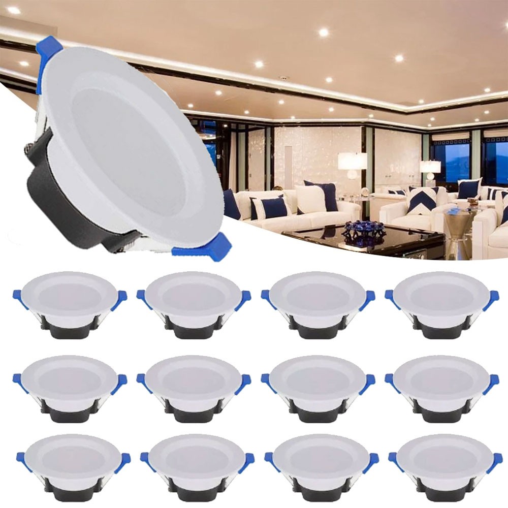 10PCS 7W LED Ceiling Light Dimmable Downlight Panel Light Spotlight 85-265V US gallery