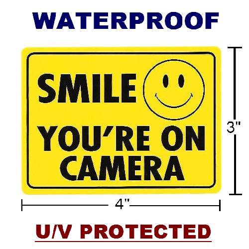 SECURITY WARNING STICKERS VARIETY PACK - LOT OF 4 BRINKS+SMILE CAMERA gallery