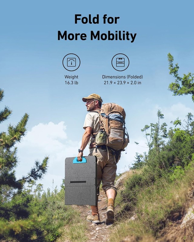 Anker 531 Solar Panel 200W Foldable Portable Solar Charger for Camping|Refurbish gallery