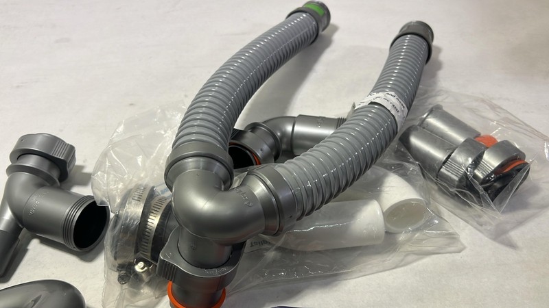 *Copmplete* SnappyTrap 1-1/2 in. All-in-One Drain for Double Bowl Kitchen Sinks gallery