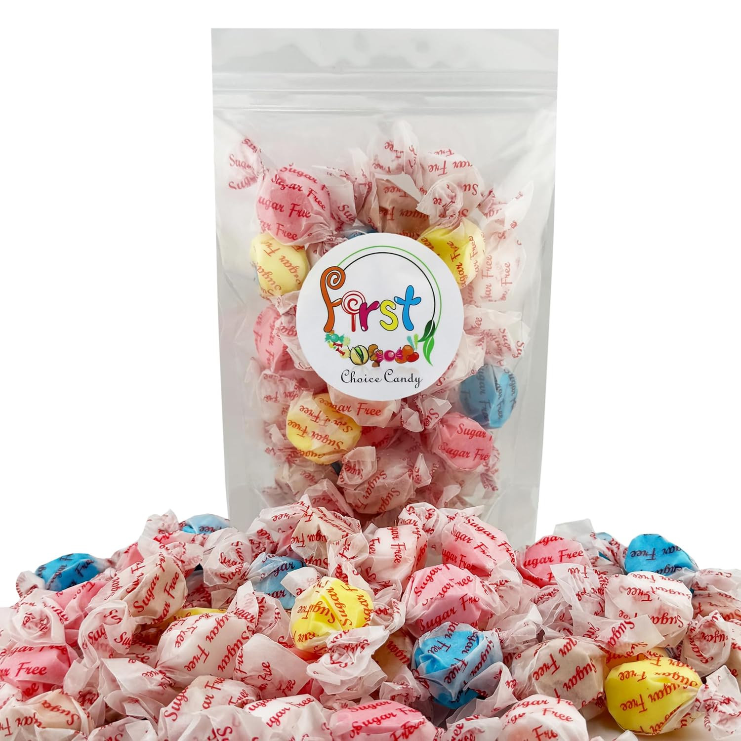 Firstchoicecandy All Flavor Saltwater Taffy (Sugar Free Assorted, 1 Pound) gallery