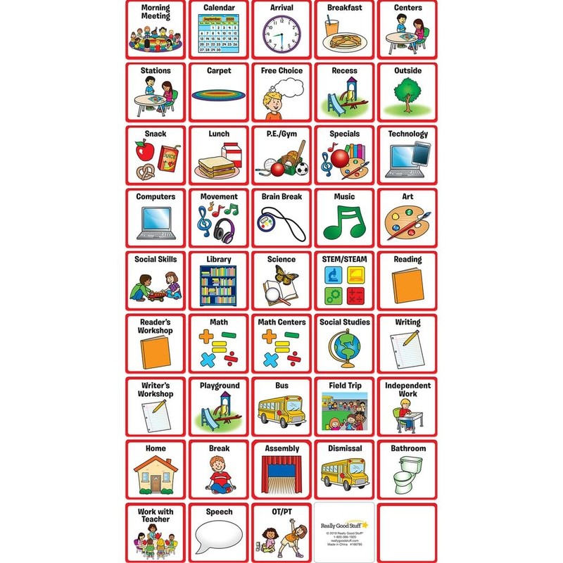 Individual Student Visual Schedule - 1 holder, 55 cards gallery