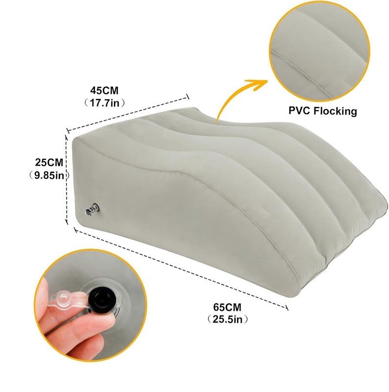 Leg Elevation Inflatable Wedge Pillow Sleeping Knee Foot Lift Rest Support Bed gallery