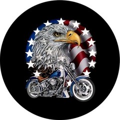 Bar Stool Cover in Motorcycle Eagle