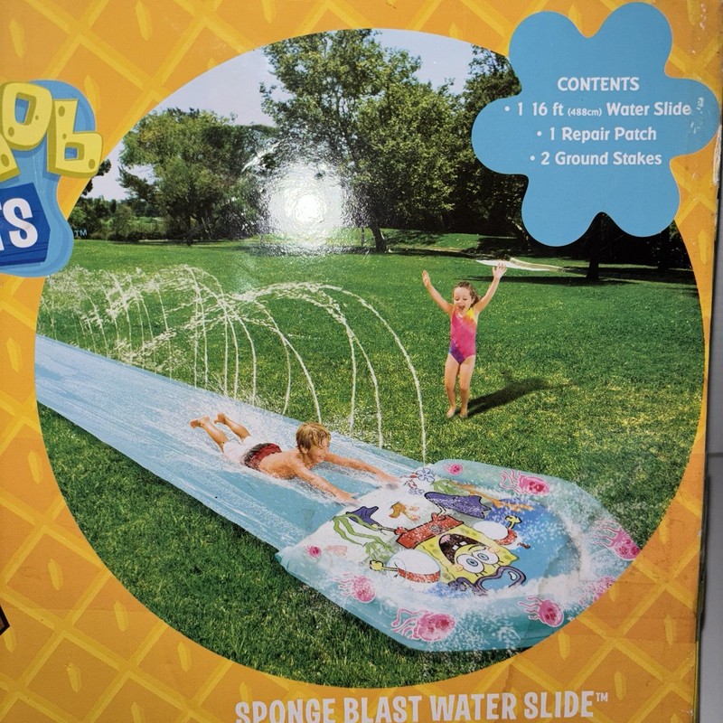 2009 SpongeBob SquarePants Sponge Blast Water Slide NIB 16 Ft Long gallery