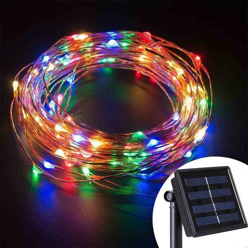 33Ft 8 Modes Solar String Lights Fence Garden Courtyard Christmas Day Decoration gallery