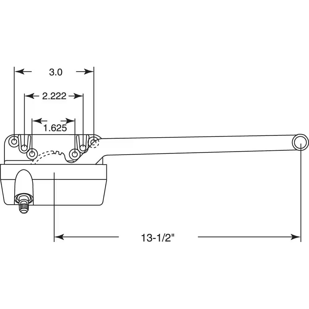 13-1/2 In. Single-arm Right-hand Casement Operator, Truth | Right Window In gallery
