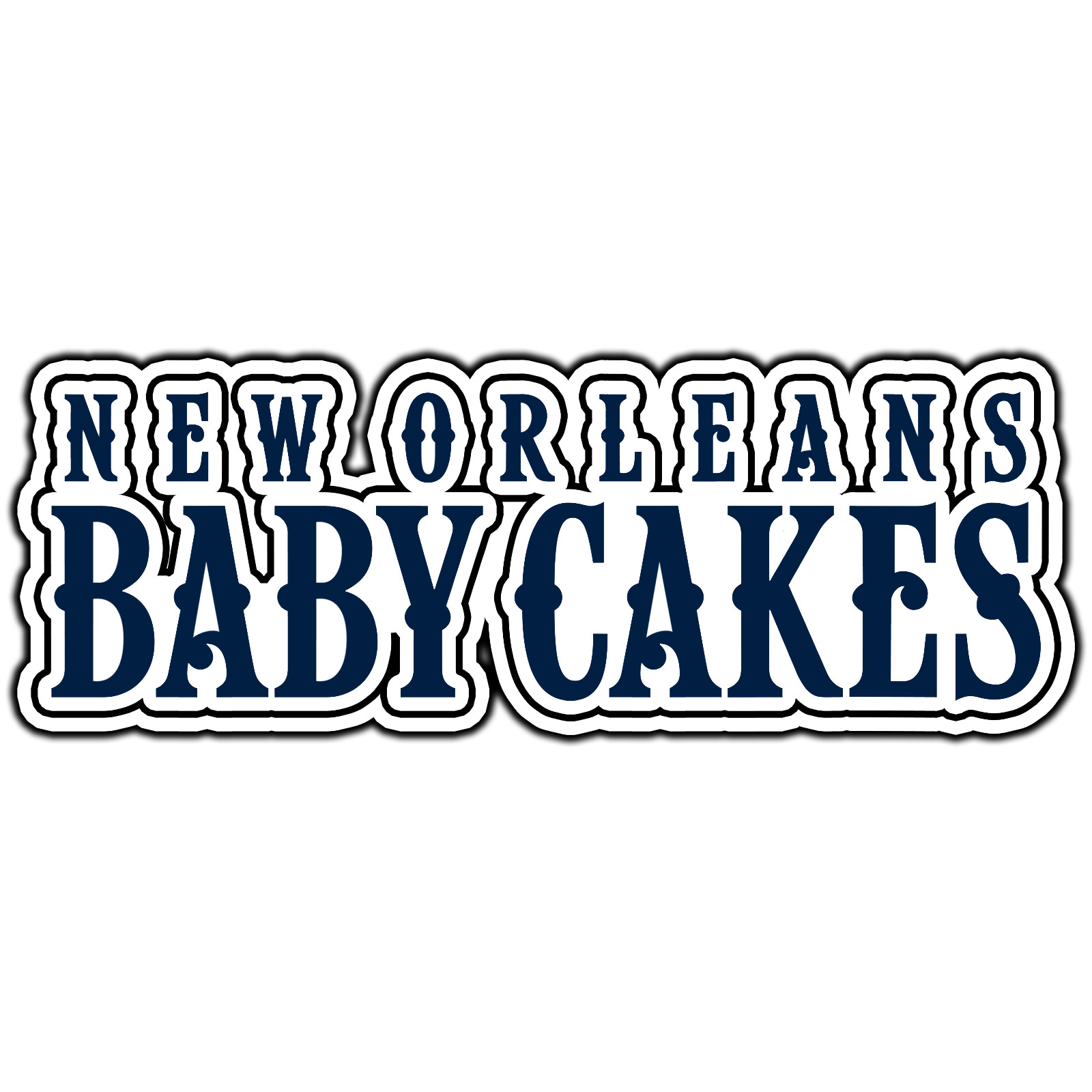 New Orleans Baby Cakes Script Logo #1 Baseball Fan Sticker Waterproof VinylDecal gallery