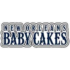 New Orleans Baby Cakes Script Logo #1 Baseball Fan Sticker Waterproof VinylDecal