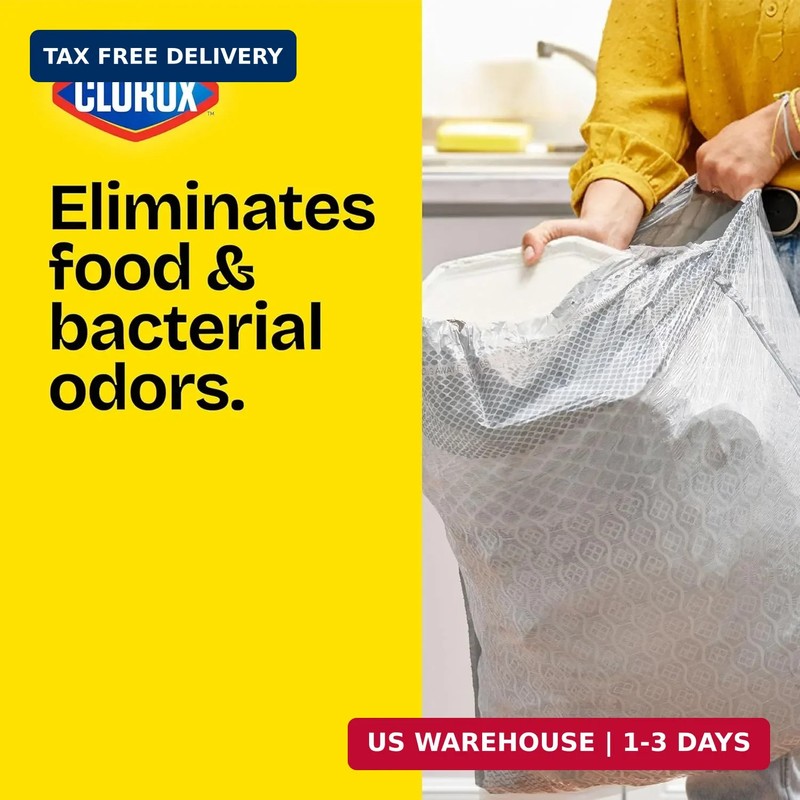 Glad ForceFlex MaxStrength with Clorox Tall Kitchen Trash Bags, 13 Gal, 34 Ct (P gallery