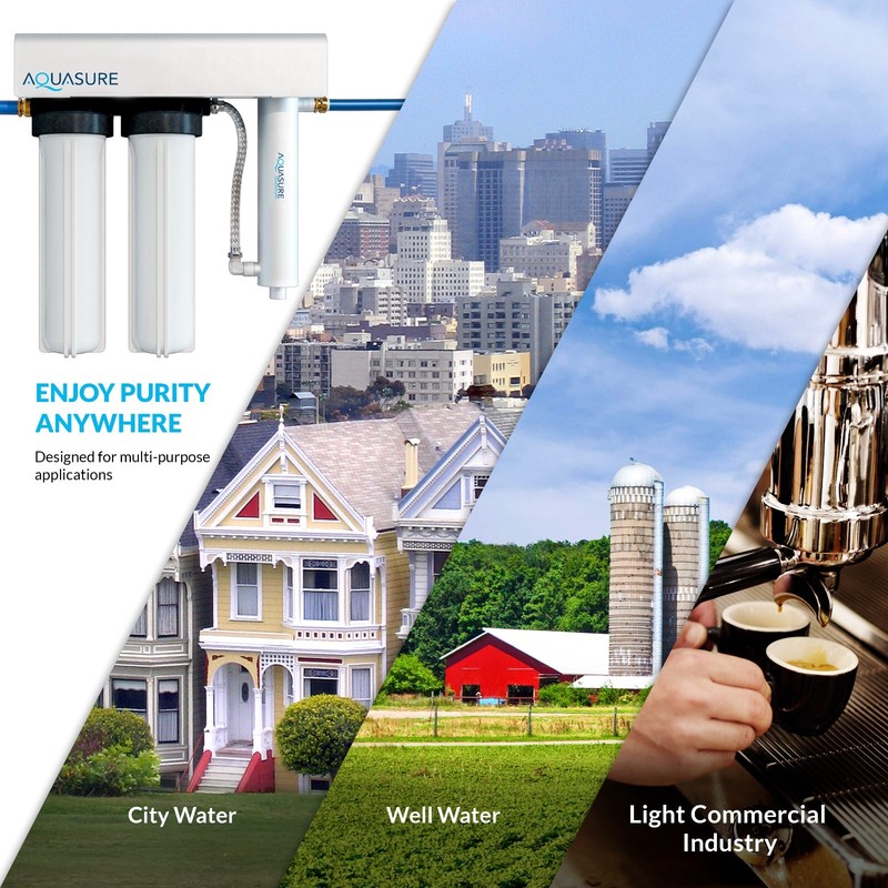 Aquasure Quantum Series 18 GPM Multi-Stage UV Whole House Water Treatment System gallery