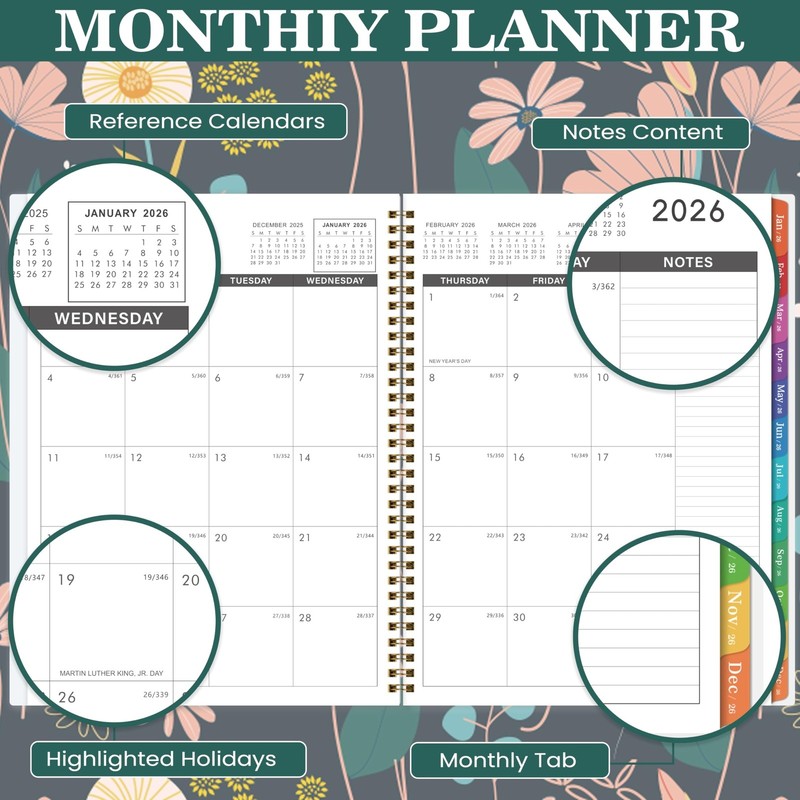 2026 Monthly Planner - January 2026 - December 2026, 9" x 11", Large Calendar... gallery