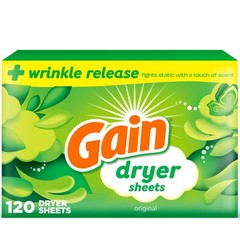 Gain dryer sheets Plus Wrinkle 120 Count (Pack of 1), Original Version