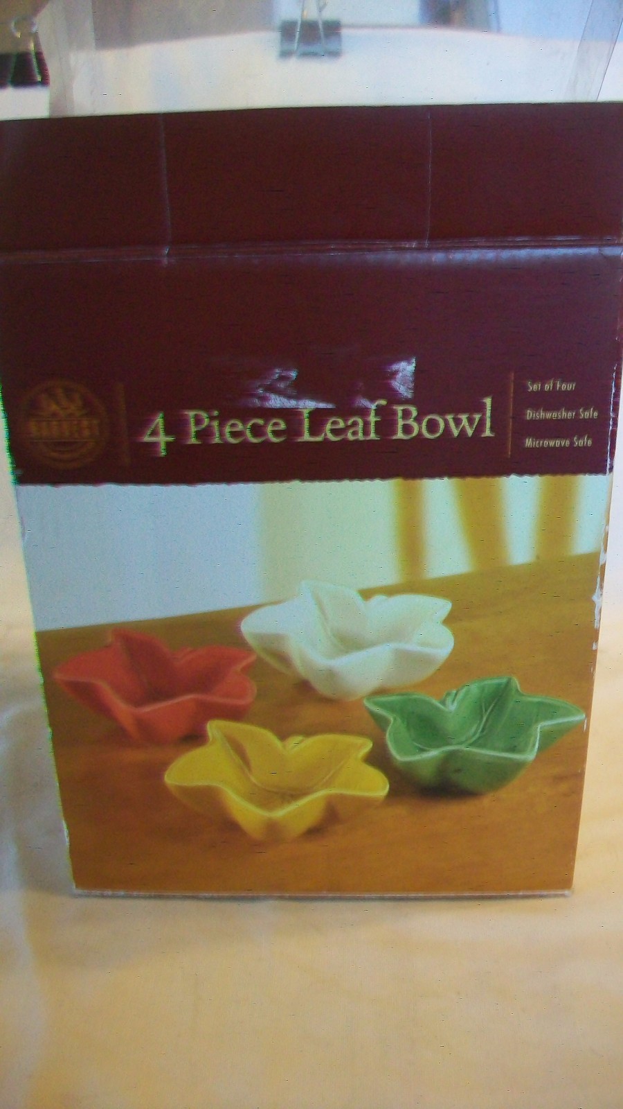 Four Piece Multi-color Ceramic Leaf Bowl Set from Harvest Model H0556 gallery