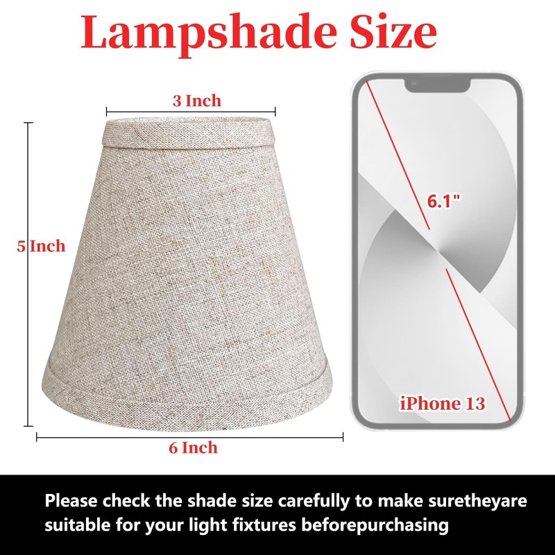 2 PCS Double Mini Small Brown Barrel Lamp Shades Clip On Fabric 3x6x5 Inch gallery