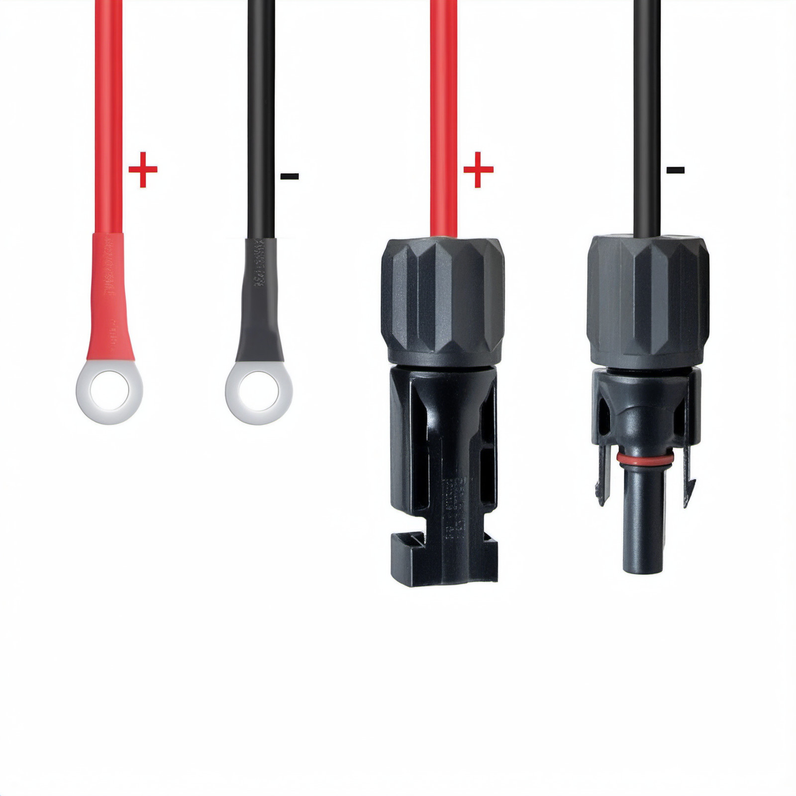 10 AWG Solar Connector to O Ring Terminal Battery Cable PV Wire for Inverter gallery