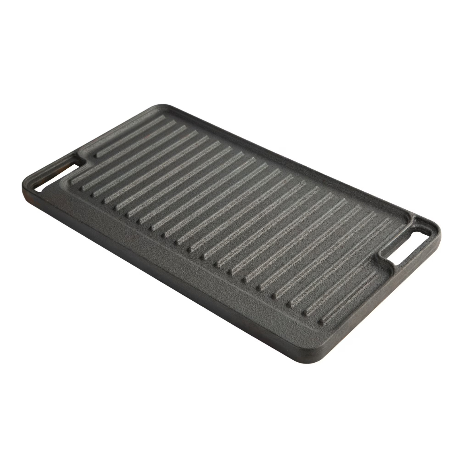 Ozark Trail Deluxe Cast Iron Reversible Grill Griddle Plate, Black, 16 x 9 Inch gallery
