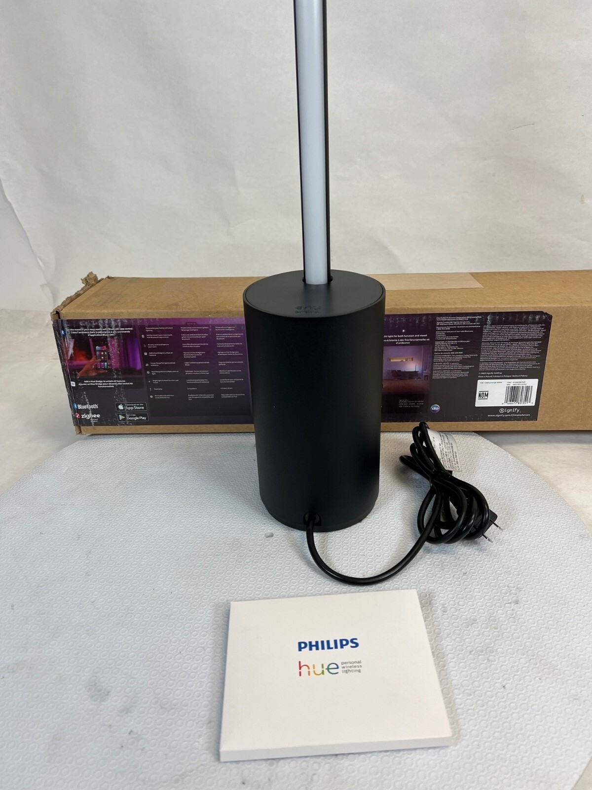 Philips Hue Signe Smart Floor Lamp, Black - White and Color Ambiance gallery