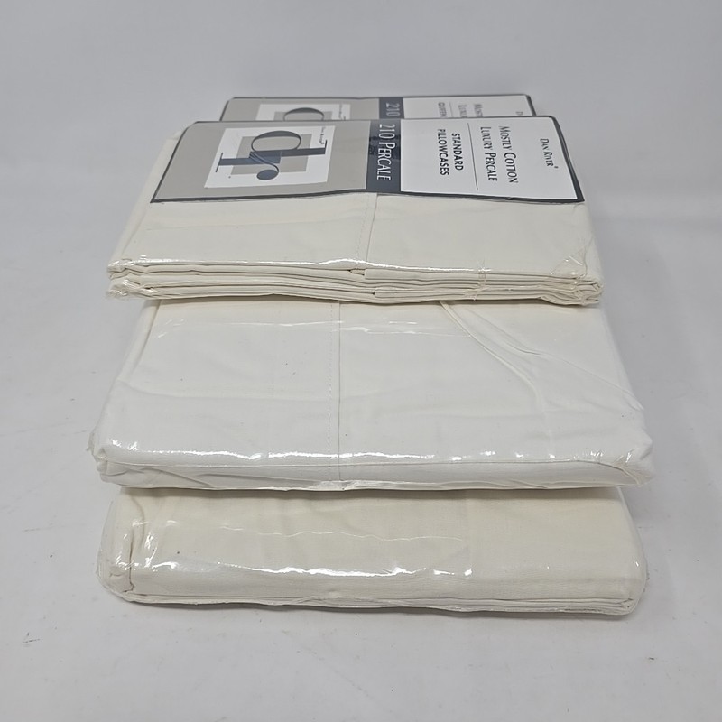 Dan River Mostly Cotton Luxury Percale Queen Sheet Set IVORY - BRAND NEW gallery