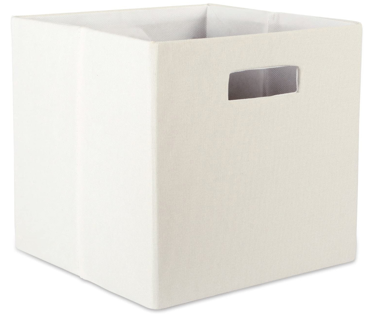 DII Hard Sided Collapsible Fabric Storage Container 13x13x13 Solid Off White gallery