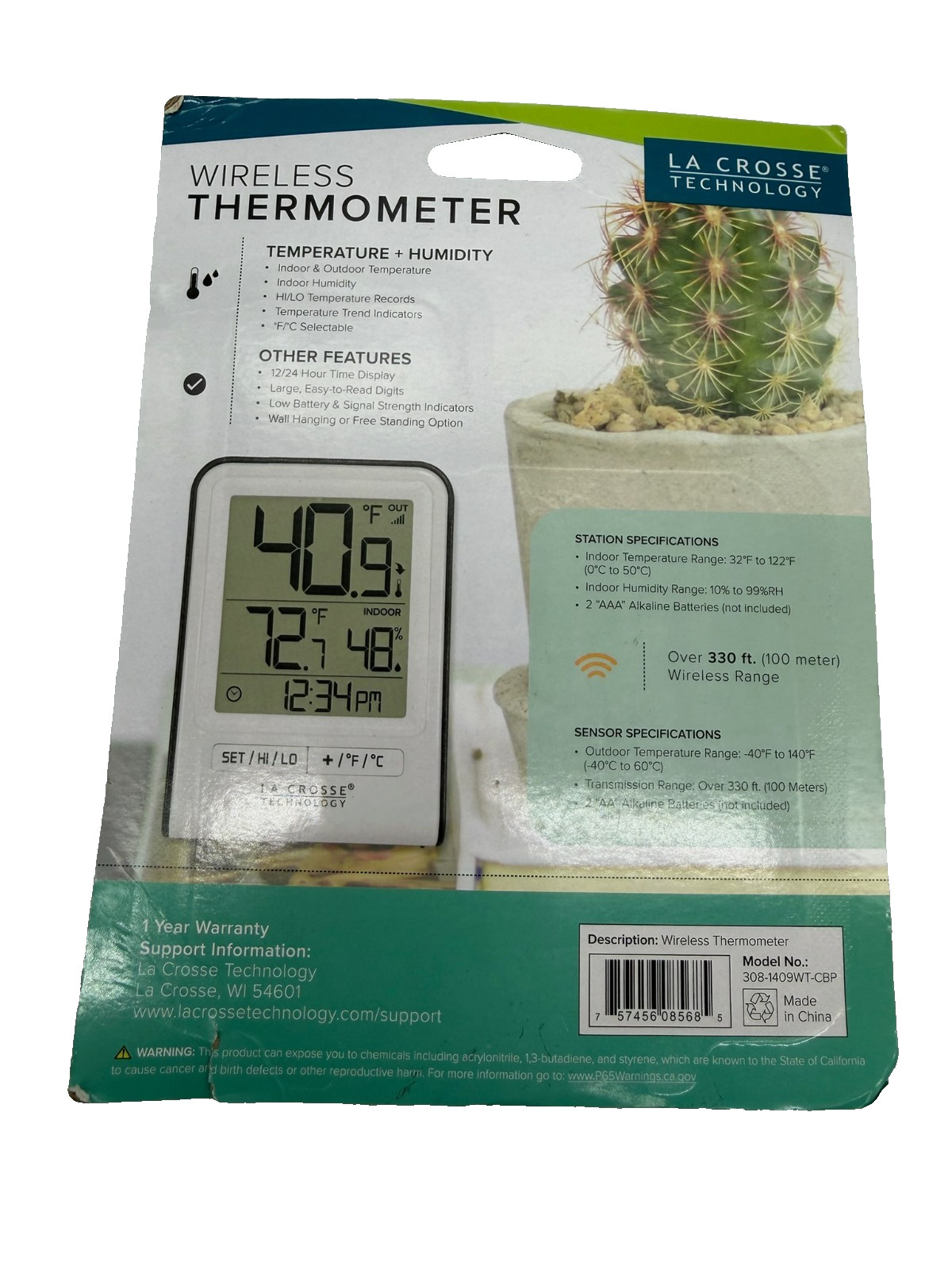 La Crosse Technology Wireless Weather Station Indoor Outdoor Temperature Monitor gallery