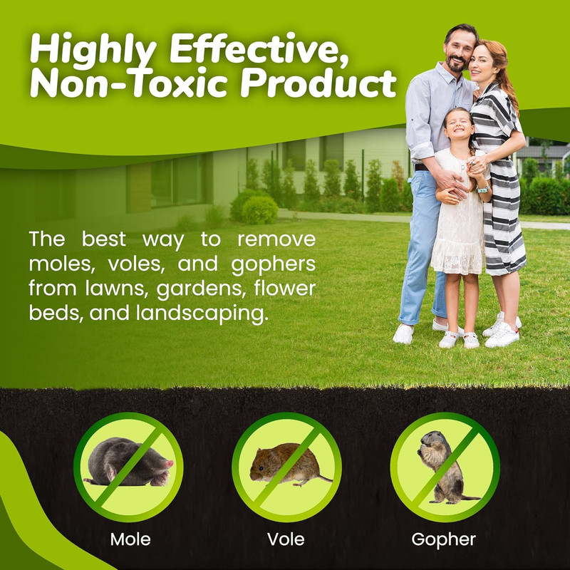 Natural Elements Mole and Vole Repellent 100% Castor Oil Pet Safe 1 Gallon gallery