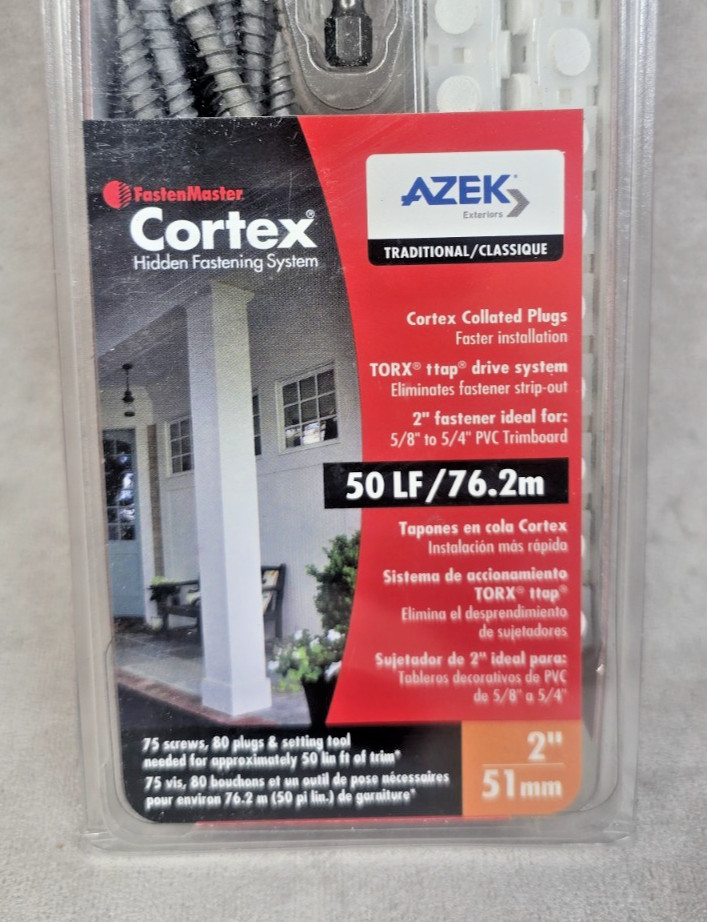NEW!! FastenMaster Cortex Hidden Fastening System AZEK Trim 2" Screws Plugs 50LF gallery